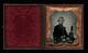 Original Ambrotype Photo Of A Civil War Soldier Wearing Shako Tinted 1860s