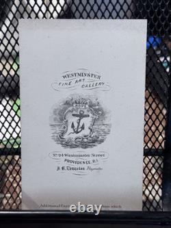 Original CDV Image Of Union Cavalry Soldier, Providence RI Backmark