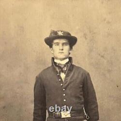 Original CIVIL War CDV Photo Of A Union Artillery Soldier 1st Ohio Battery A