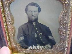 Original CIVIL War Cased Sgt Photo