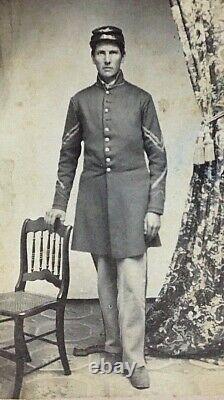 Original CIVIL War Confederate Corporal With Service Chevron CDV Photograph