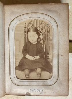 Original! CIVIL War Era Family CDV Photo Album With Its 14 Tintype's & 25 Cdv's