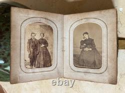Original! CIVIL War Era Family CDV Photo Album With Its 14 Tintype's & 25 Cdv's