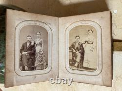 Original! CIVIL War Era Family CDV Photo Album With Its 14 Tintype's & 25 Cdv's