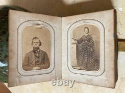 Original! CIVIL War Era Family CDV Photo Album With Its 14 Tintype's & 25 Cdv's