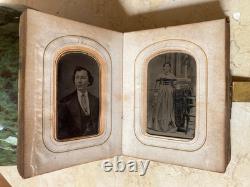 Original! CIVIL War Era Family CDV Photo Album With Its 14 Tintype's & 25 Cdv's
