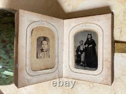 Original! CIVIL War Era Family CDV Photo Album With Its 14 Tintype's & 25 Cdv's