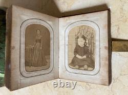 Original! CIVIL War Era Family CDV Photo Album With Its 14 Tintype's & 25 Cdv's