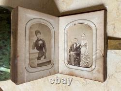 Original! CIVIL War Era Family CDV Photo Album With Its 14 Tintype's & 25 Cdv's