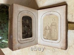 Original! CIVIL War Era Family CDV Photo Album With Its 14 Tintype's & 25 Cdv's