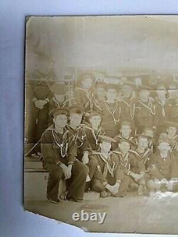 Original- CIVIL War Era Paddle Wheel Gun Boat Uss Monoracy Crew + Usmc Photo