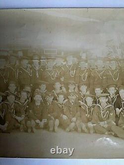 Original- CIVIL War Era Paddle Wheel Gun Boat Uss Monoracy Crew + Usmc Photo