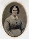 Original! Civil War Era Woman Cartouche Card Tintype 1863 Photo
