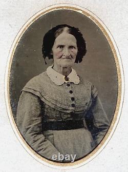 Original! CIVIL War Era Woman Cartouche Card Tintype 1863 Photo