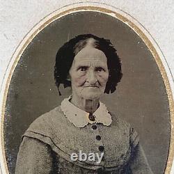 Original! CIVIL War Era Woman Cartouche Card Tintype 1863 Photo
