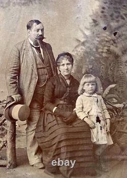 Original! CIVIL War Reconstruction Era Family 1/2 Plate Tintype Photo