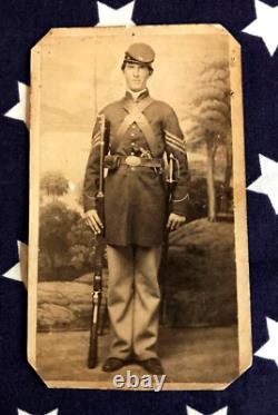 Original CIVIL War Triple Armed CDV Photo 88th Ohio Prison Guard Possible ID