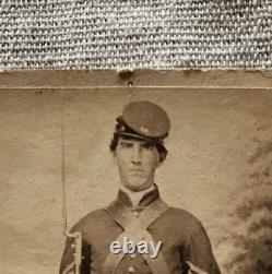 Original CIVIL War Triple Armed CDV Photo 88th Ohio Prison Guard Possible ID