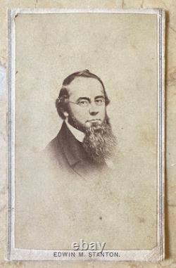 Original! CIVIL War Union Lincoln's Secretary Of War Edwin M. Stanton CDV Photo
