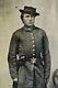 Original Civil War Union Soldier Double Armed 1/6 Plate Tintype In Case