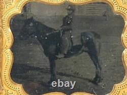 Original Civil War 6th Plate Mounted Cavalry Trooper