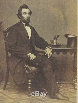 Original Civil War Abraham Lincoln CDV Carte de Visite Mathew Brady Pose