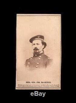 Original Civil War Brigadier General John McArthur CDV Excellent Condition
