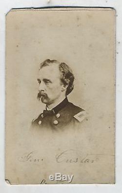 Original Civil War CDV Brig. General George Armstrong Custer Photo