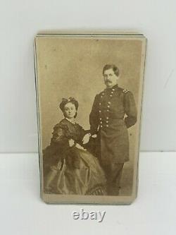 Original Civil War CDV Of Union Soldier In Uniform With Wife Family Photo