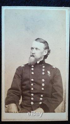 Original Civil War CDV of Major General David B. Birney Wearing Kearny Medal