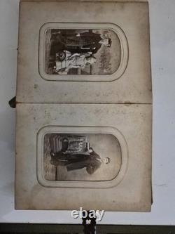 Original Civil War Era Family Photo Album. Full Of Tin Types And More