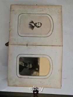 Original Civil War Era Family Photo Album. Full Of Tin Types And More