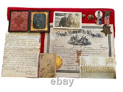 Original Civil War IDD Tintype Image Grouping GAR To 13th Iowa