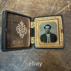 Original Civil War Navy Sailor in Uniform Ambrotype Photograph Photo 1/16 Plate