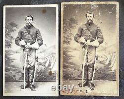 Original Civil War Soldier CDV Armed Federal Cavalry Dead Letter & Non