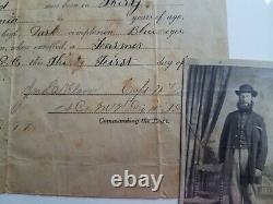 Original Discharge Paper For OHIO Civil War Soldier/VET James Ward with Photo