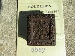 Original Named Civil War Colored Tintype & Pension Paper- Co A 172nd RGT- PA INF