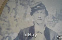 Original Post Federal Civil War Soldier Photograph in Walnut
