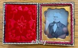 Original Pre Civil War 9th Plate Daguerreotype Photo Elderly Gentleman