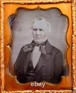 Original Pre Civil War 9th Plate Daguerreotype Photo Elderly Gentleman