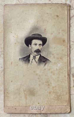 Original! Rare! CIVIL War Time Wild West Cowboy 1864 CDV Photograph