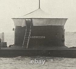 Original! Rare! CIVIL War Union Navy Ironclad Monitor Uss Canonicus Photo