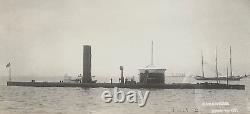Original! Rare! CIVIL War Union Navy Ironclad Monitor Uss Canonicus Photo