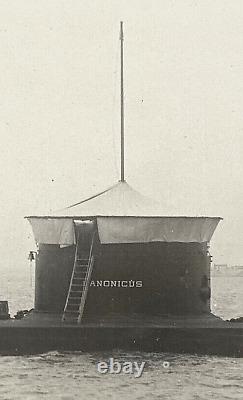 Original! Rare! CIVIL War Union Navy Ironclad Monitor Uss Canonicus Photo