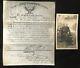 Original Velum Discharge Paper For Union Civil War Soldier With Rppc Photo Signed