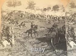 Original Vintage Stereoscopic Civil War Photo Card 1890s Battle of Gettysburgh