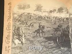 Original Vintage Stereoscopic Civil War Photo Card 1890s Battle of Gettysburgh