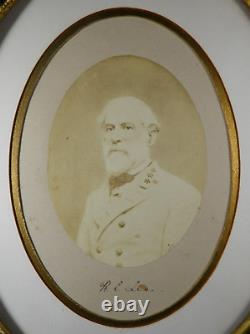 Oval Albumen Photograph of Robert E. Lee in Uniform Taken in Richmond in 1864