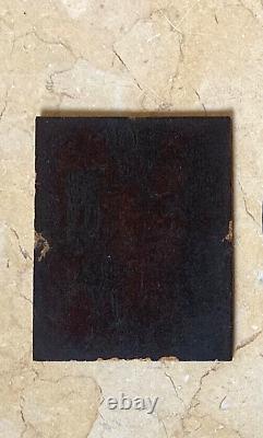 Oval Thermoplastic Gutta Percha Tintype Ambrotype Daguerreotype 1/16 Plate Frame