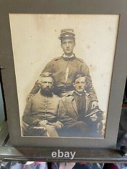 Oversized CIVIL War Orig. Mounted Photo-2 Officers +1/ Identified